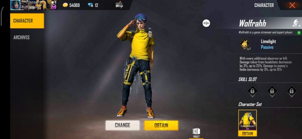 کاراکتر فری فایر